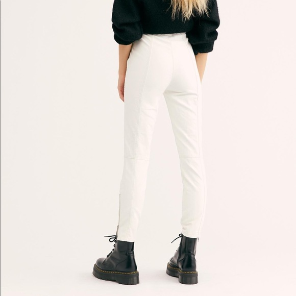 New Free People Kaelin moto skinny leather pants - Picture 3 of 11